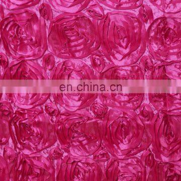 Most New Design Black Satin Rosette Wedding Table Skirt photo-5