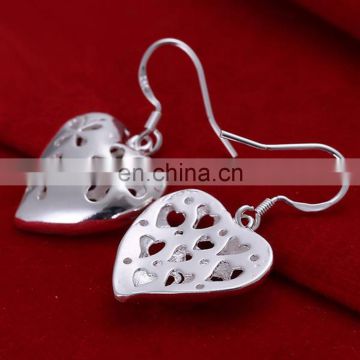 new fashionable wholesale wedding earrings cute heart EarringsJE4027