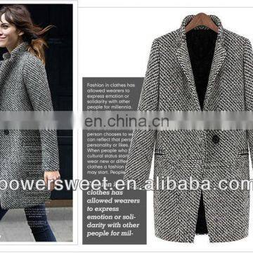newest european style fashion midi pattern italian winter coats for women