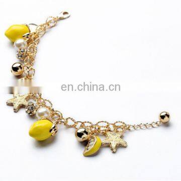 New Arrive Fashion Kids Bead Bracelets Lemon Fruit Star Colorful Beach Acrylic Bracelets photo-2