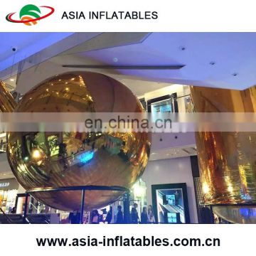 Newest Inflatable golden mirror ball for indoor and outdoor decoration,inflatable gold mirror ball