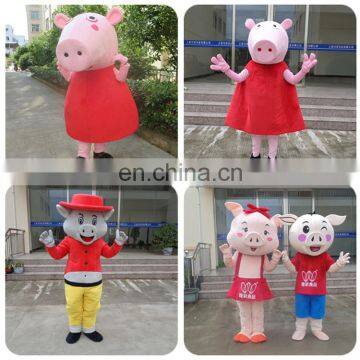 100% handmade hot sale customized sexy pig mascot costume for adults