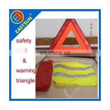 new promotion Reflective Safety Vest &warning triangle in hot sale