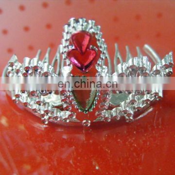 Carnival cheap children prom small princess mini plastic crown PH-0036