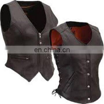 Women's Leather Motorcycle Vests