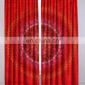 Indian Beautiful Elephant Mandala Curtains cotton Boho drapes Window Decor decor Curtain