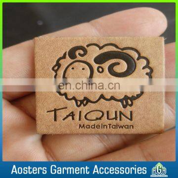 custom oval pu patch leather jeans new leather patch sew on