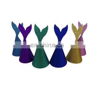 Glitter Mermaid Tail Birthday Hat Party Favor For Kids Adults