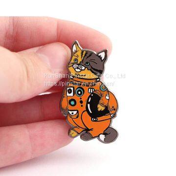 Astronaut Cat Custom Enamel Pin photo-2