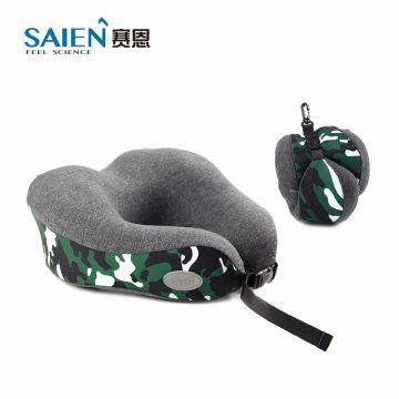 Factory wholesale custom logo u shaped travel neck pillow memory foam