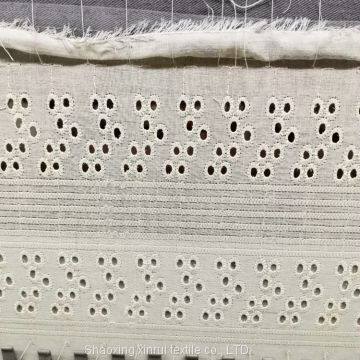 chemic lace embroidered 100% cotton fabrics for quilting denim fabric