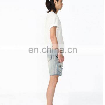 DiZNEW OEM Custom Denim Hand Printing Art Mens Bermuda Jeans Shorts photo-3