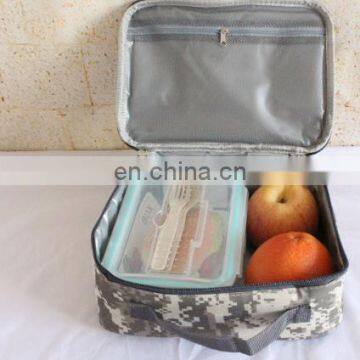 Quick Delivery Oxford Camouflage Lunch Tote Insulated Food Warm Cooler Bag for Men