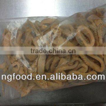 Breaded squid/calamari/loligo ring and tentacle frozen