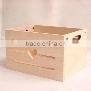 Accept custom solid pine wooden slatted crates,small crate with handle