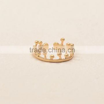 New Fashion polishing crown shape alloy finger ring