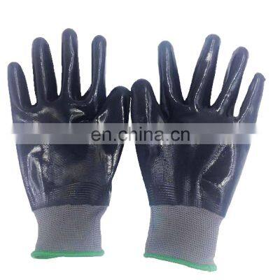 Waterproof Black Nitrile Gloves With Fully Dipping photo-4