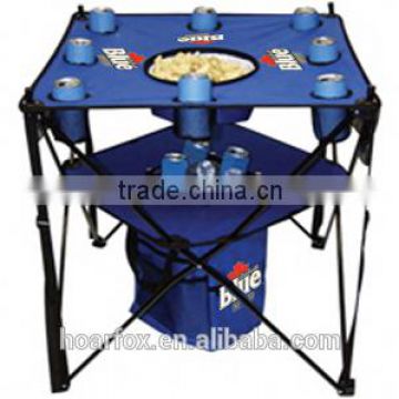 Outdoor party large foldable table with drink hold