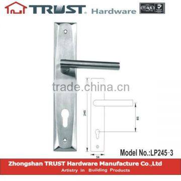 China Solid 304 Stainless Steel lever door lock plate