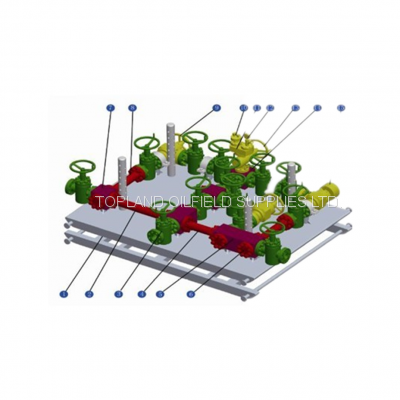 Запасные части для контроля скважин нефтяных буровых установок. Шланговый коллектор для регулирования давления буровой установки. Давление 35 МПа photo-2