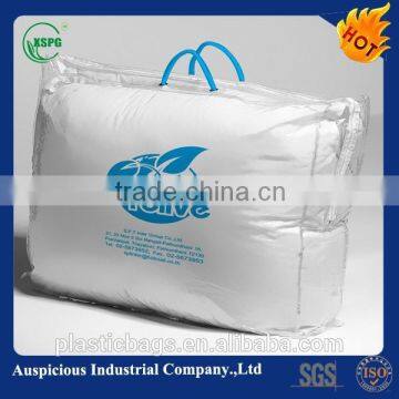 plastic PVC bag for pillow packing with zipper