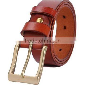 Hot sale 38mm width man's high quality genuine leather belt