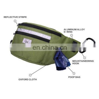 2021 new arrival high durable multifunctional waist bag large volume walking dog poop bag dispenser