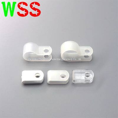 R Type Cable Clamp Plastic Cable Clips Round Cable Holder