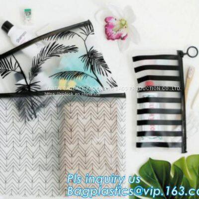 Виниловый косметический сумочек с повторно закрывающейся застежкой, печатанный виниловый косметический сумочек для путешествий с молнией, ПВХ сумочка с молнией photo-2