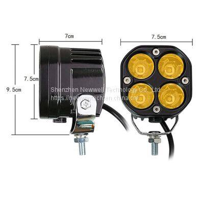 Others Car Work Light Accessories 4x4 Off Road Spot Light Pod 40W Amber LED Cubes 3 Inch Yellow Fog Lights For Truck UTV ATV photo-3