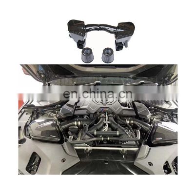 Accessories Customer Design Dry Carbon Fiber Auto Parts 3K Twill Cold Air Intake Kit For BMW F90 M5