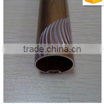 2015 best selling gold customed anodized curved aluminium pipe with punching process