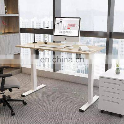 White Frame Dual Motor Ergonomic Office Standing Electric Height Adjustable Computer Desk photo-5