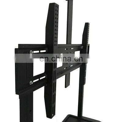 Big Size Thickness Strong Movable Adjustable Shelf Mobile LCD LED TV Cart Rolling Trolley Black White Gold tv Stand photo-4