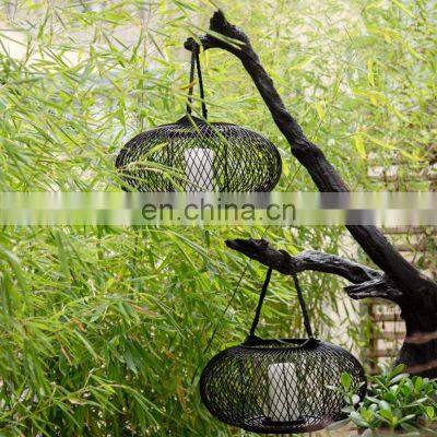 Hot Large Big Round Black Bamboo Lantern Centerpiece Candle Holder in Bulk European Style Vietnam Supplier photo-2