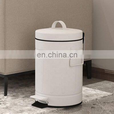Stainless Pedal Bin Waste Garbage Steel Round Step Hospital Soft Close Kitchen With Lid Trash Can