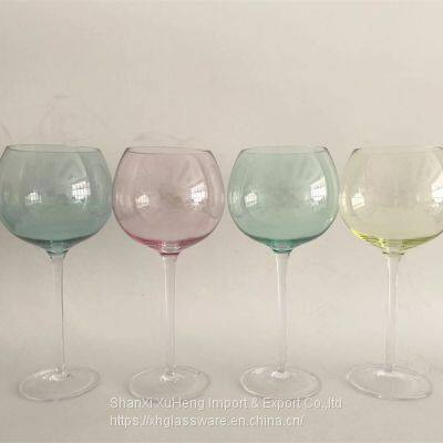 Customized Colorful Apple Shaped Stemware Wine Glass Goblet for Restaurant