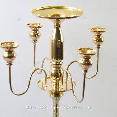 Elegance Five Arms Candelabra Holder Romantic Wedding Home Decoration Metal Candle Holder photo-2