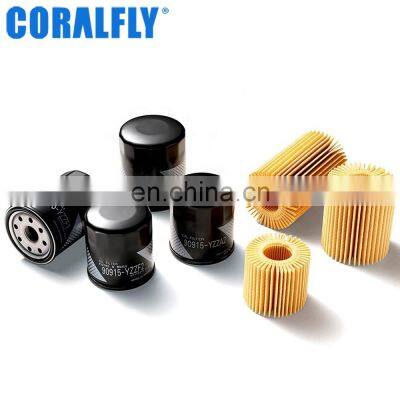 CORALFLY OEM original auto car filter 90915-YZZD1 for genuine yaris hiace altis fortuner corolla prius toyota oil filter