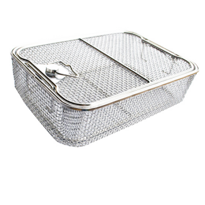 High Quality Wholesales Stainless Steel Woven Mesh Basket With Handle For Goods Storage