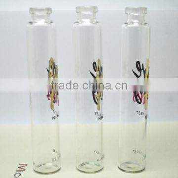 10ml tubular glass vial with crimp neck,cosmetic glass bottle