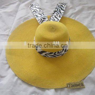 Fashion design raffia cheap wide brim hat for ladies