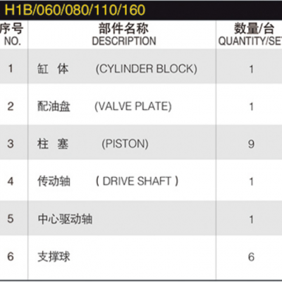 SAUER DAN-FOSS Hydraulic Spare Part H1b /060/080/110/160/210/250 H1b060 H1b080 H1b110 H1b160 H1b210 H1b250 Hydraulic Pump Parts photo-6