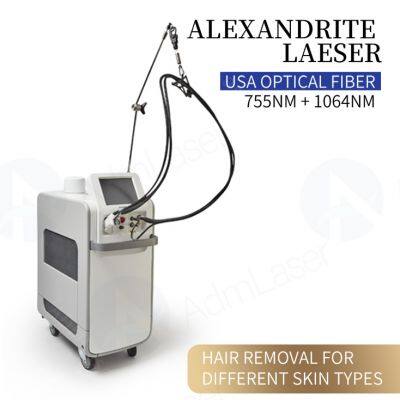 Alexandrite 755nm Laser Hair Removal Beauty Equipment Alexandrite 755nm 1064nm Dark Skin Pigmentation Removal photo-3