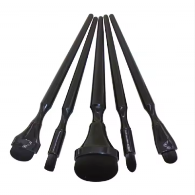 Super Professional Black 5pcs Kit of Makeup Brushes Cosmetiquera Maquillaje Brochas Nylon Hair Brush Beauty Set Personalized photo-4
