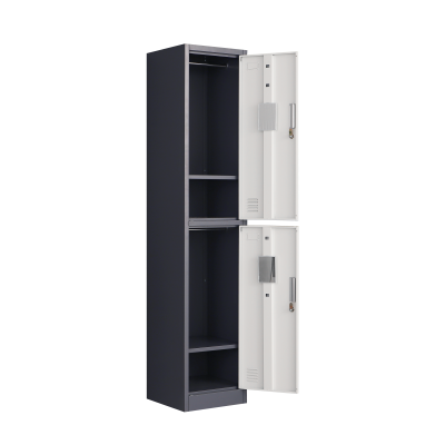 Metal Single 2 Door 2 Tier Supermarket Locker Metal Steel Cabinet Storage Swimming Gym Wardrobe Locker photo-3