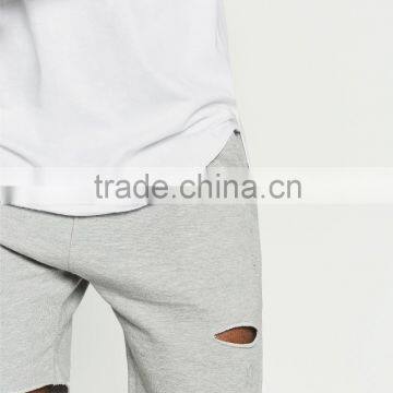 Stylish Custom French Terry Destroy Sweat Shorts For Men photo-4