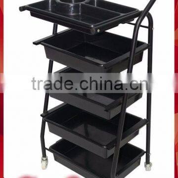 Beiqi 2016 Beauty Salon Beauty Manicure Pedicure Tools Salon Plastic Trolley Carts with 4 Trays for Sale