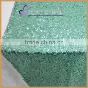 SQN#22 Fancy Mint Green Shiny 100% Polyester Sequins Table Runner Table Cloth photo-2