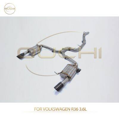 Система выхлопа SS304 Catback для Volkswagen R36/Golf GTE MK7/golf MK7/Golf MK7 GTI/ Golf MK8. Ступичный глушитель с наконечниками. Высокопроизводительные детали выхлопной системы автомобиля